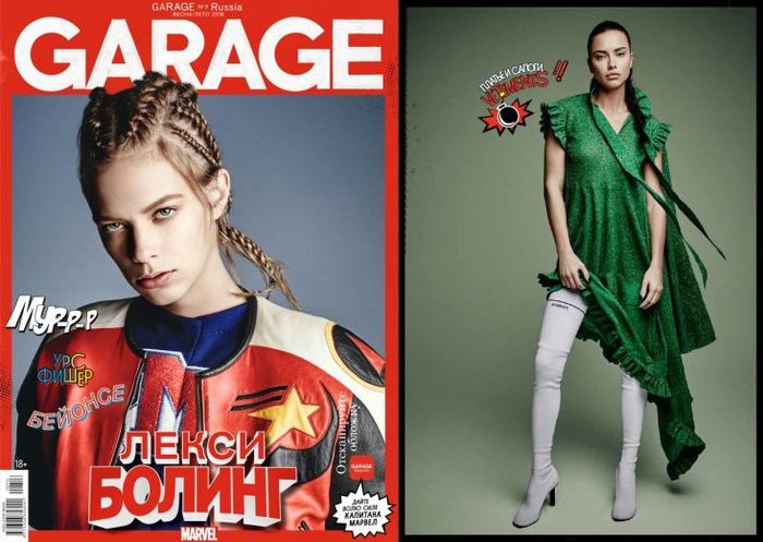 Слева: обложка журнала GARAGE Russia №7, весна/лето 2016. Фото: Патрик Демаршелье. Справа: Патрик Демаршелье. Из проекта «Героини». Опубликовано в GARAGE Russia №7, весна/лето 2016