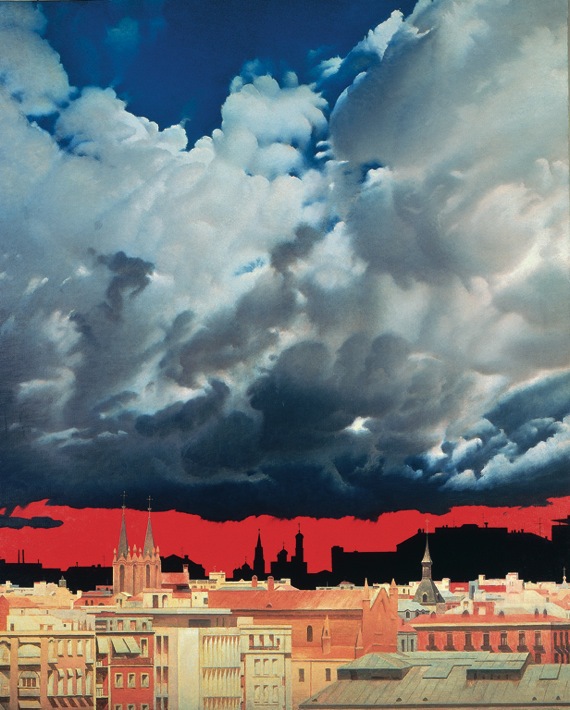 Эрик Булатов. Вид Москвы из Мадрида. 1991. Холст, масло. Собрание Екатерины и Владимира Семенихиных