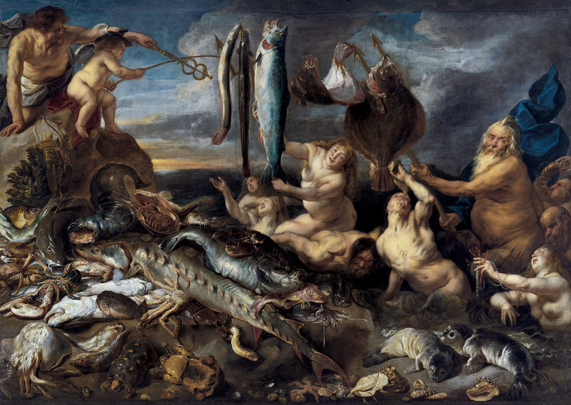 Жак Йорданс, Франс Снейдерс. Дары моря. 1640/1650. Холст, масло. ЛИХТЕНШТЕЙН. Княжеские собрания, Вадуц — Вена